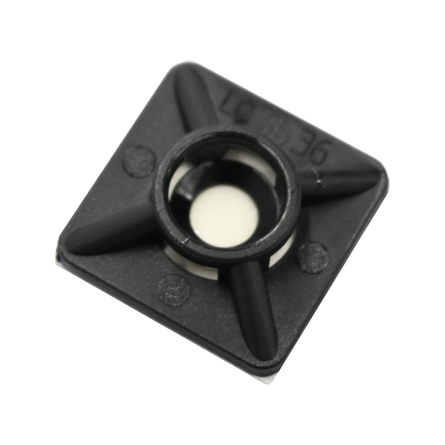 Cable Ties mount Pad 19mm x 19mm 20 Pack Black
