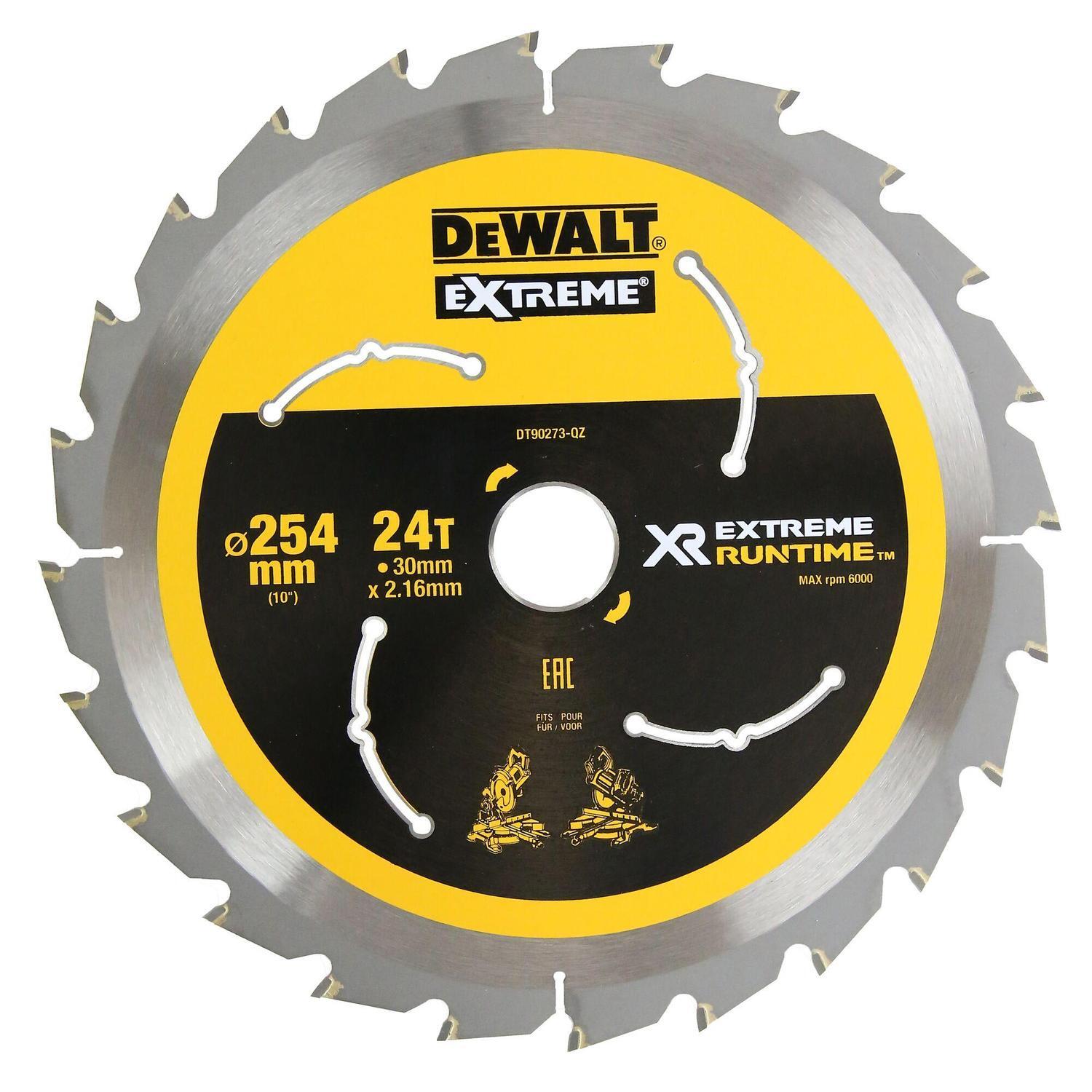 XR Extreme Runtime Circular Saw Blade 254mm X 30mm 24T