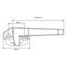 Window Handle Wedgeless Low Profile Right Hand  Off White