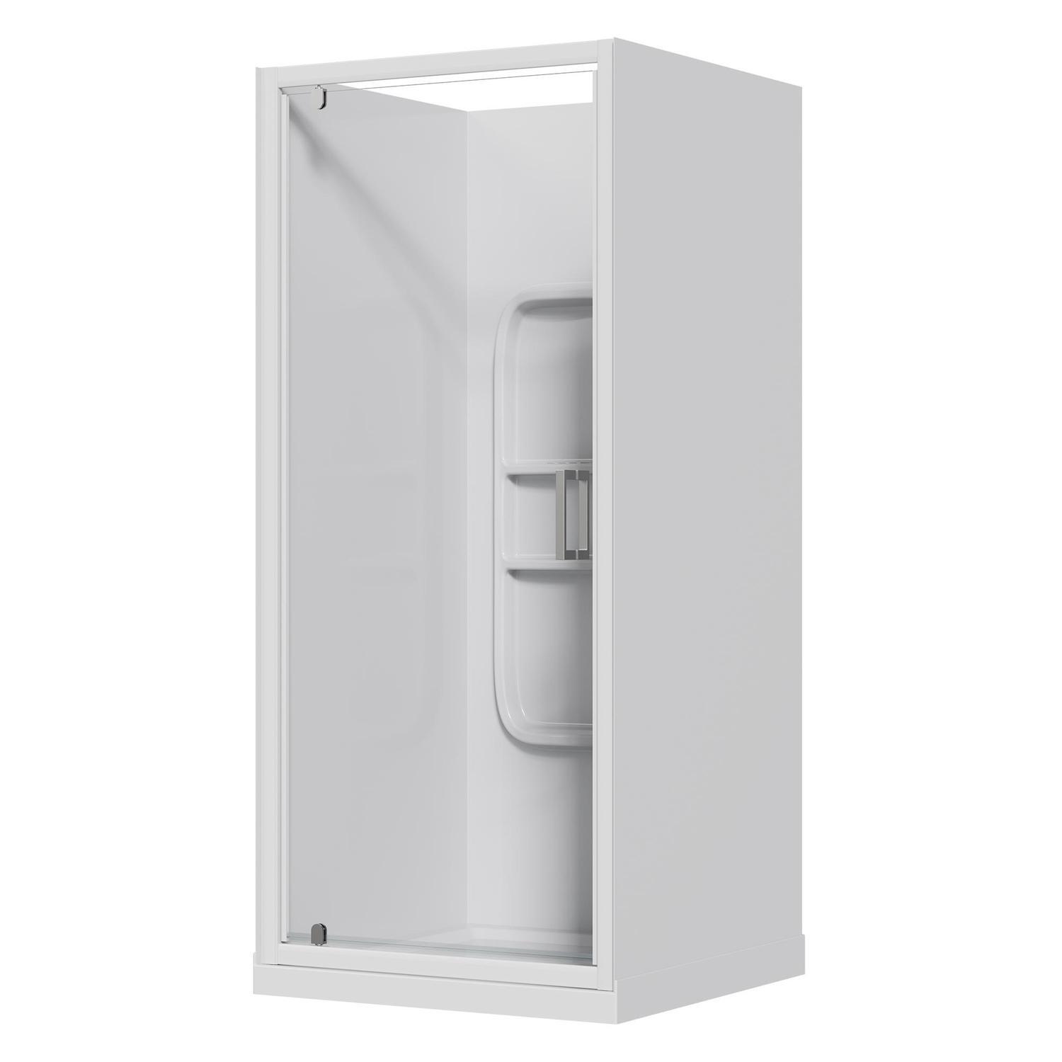 Alcove Side Mould Acrylic Shower 900 x 900 x 2015mm White