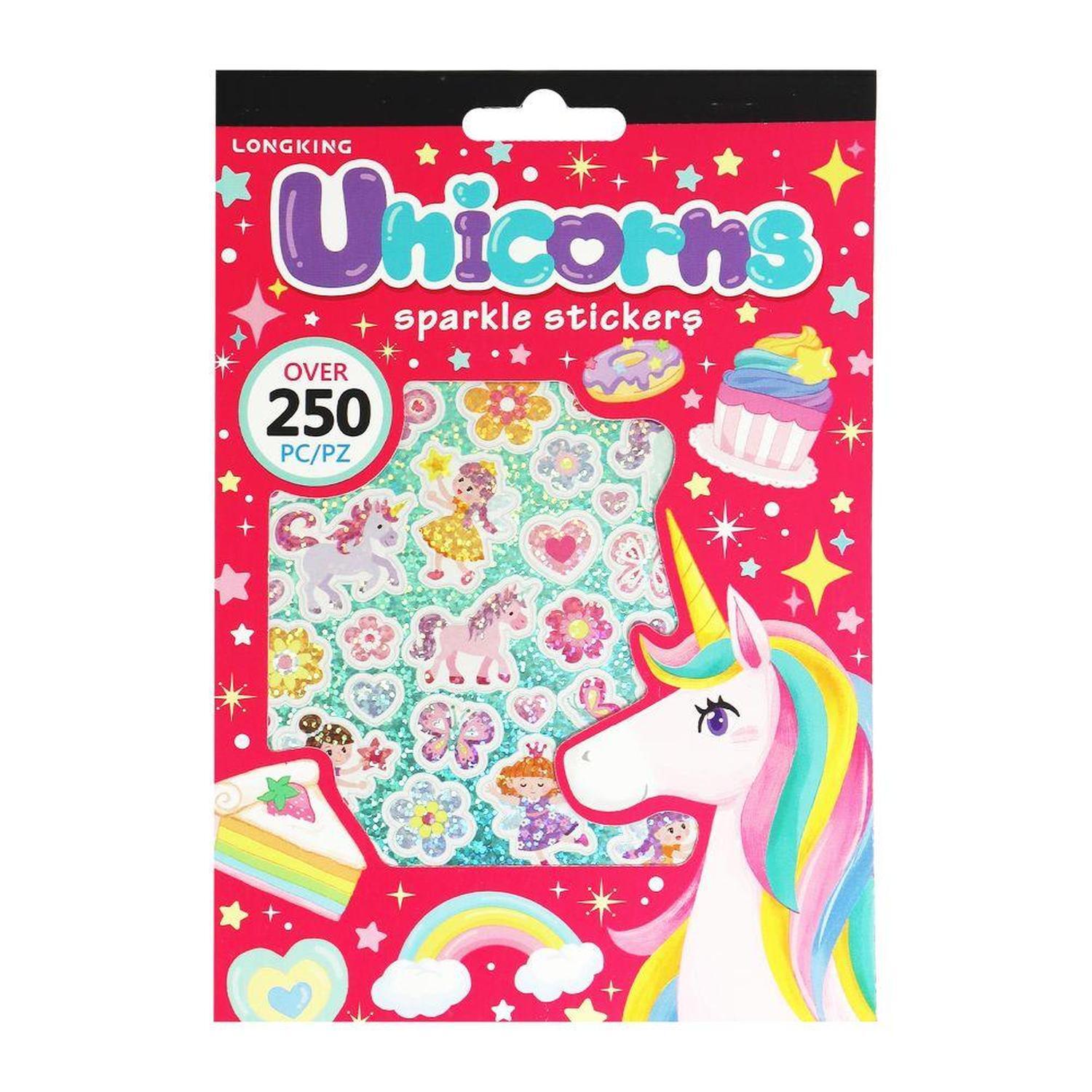 Sticker Pad Sparkly Unicorns 250+ Pieces