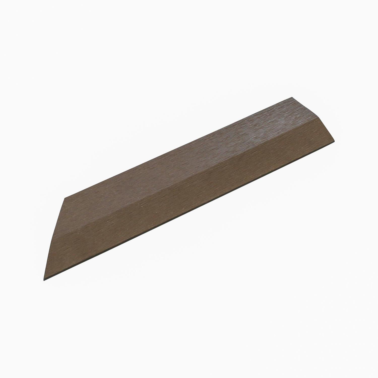 WPC Tile Ramp - Left Corner L:370mm, W:73mm, H:22mm Mocha