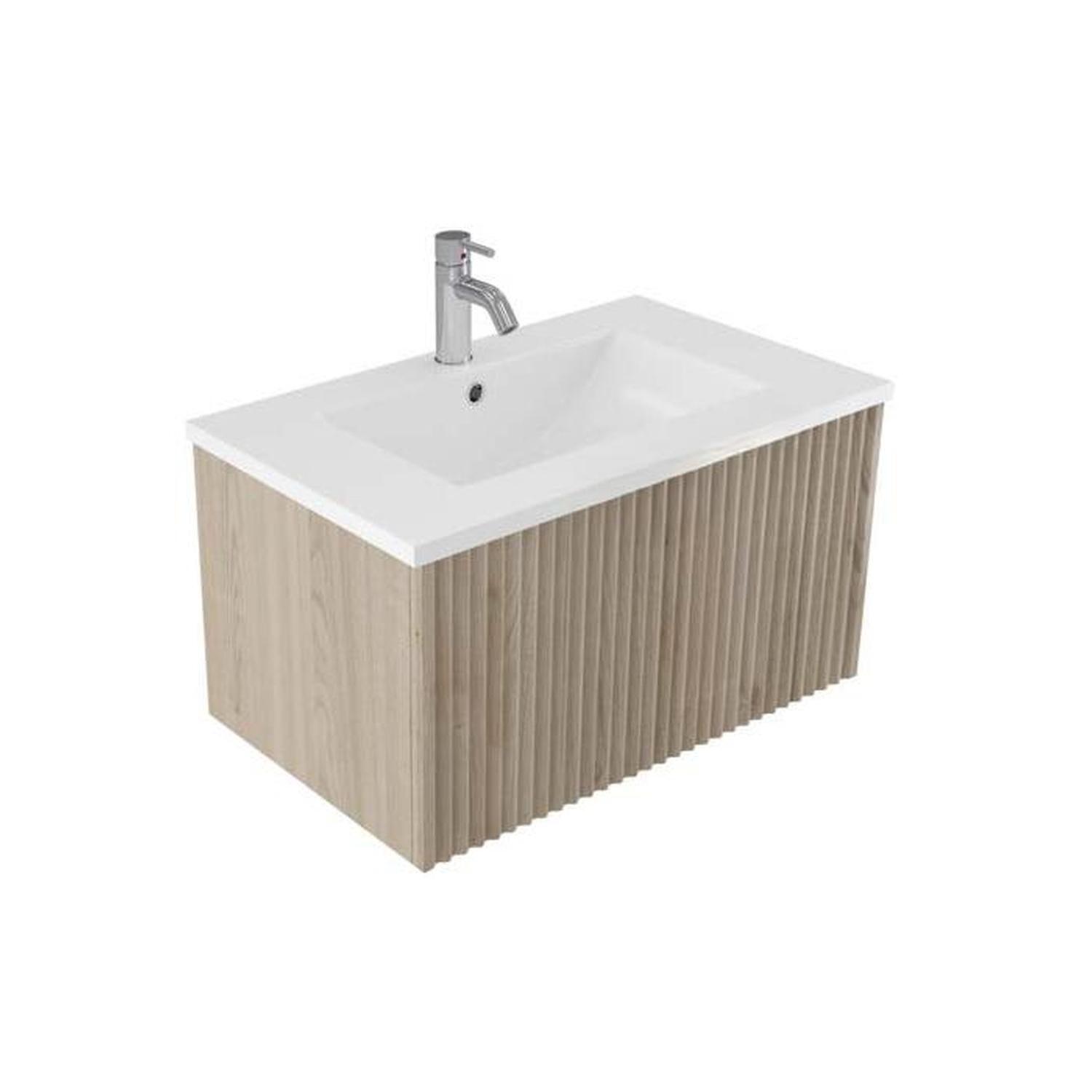 Wave Wall Hung Vanity 750mm Legna
