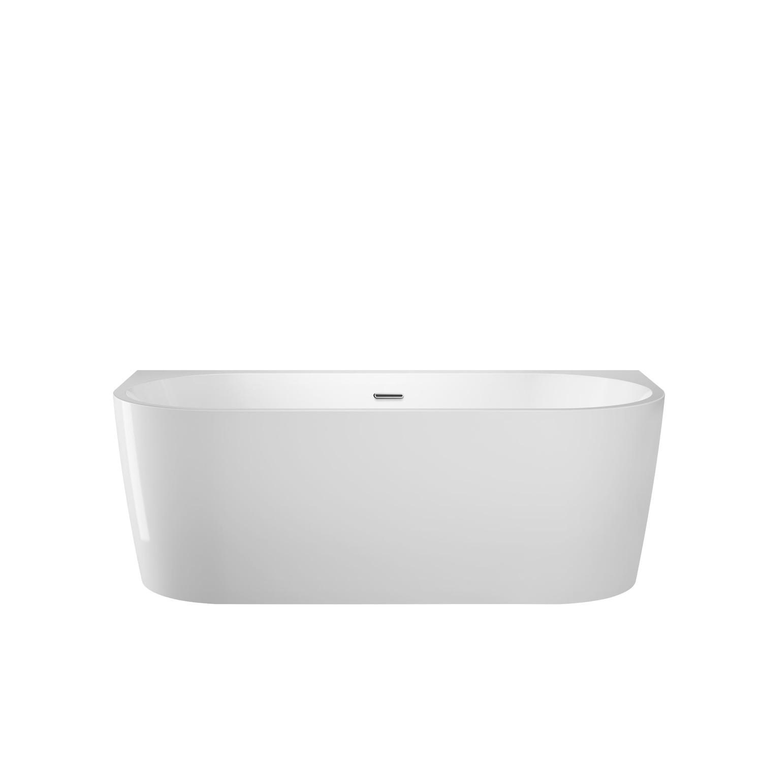 Freestanding Back to Wall Bath 1600 mm White