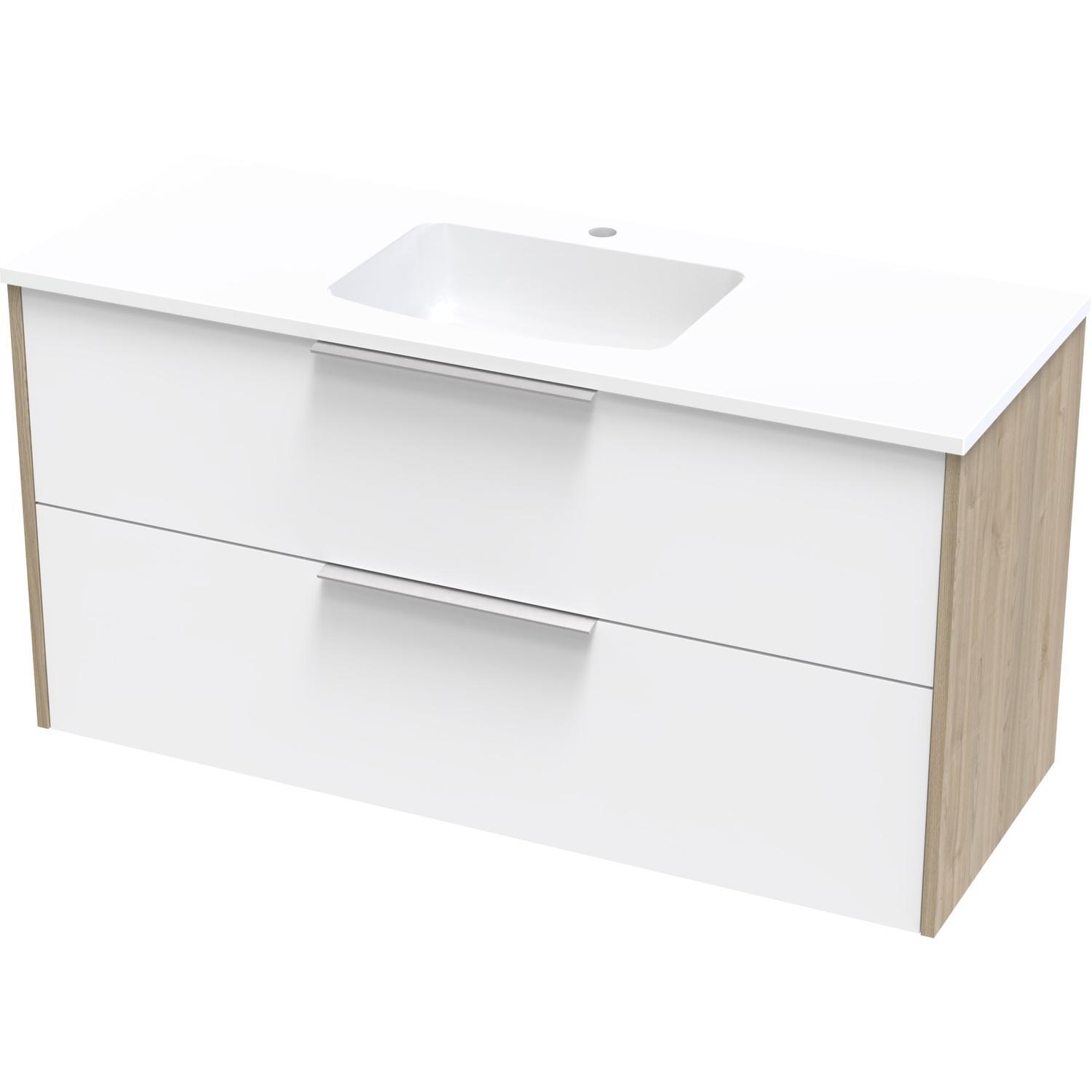 Nikau Grove 1200 Double Drawer Wall Ultra Gloss White/Colour