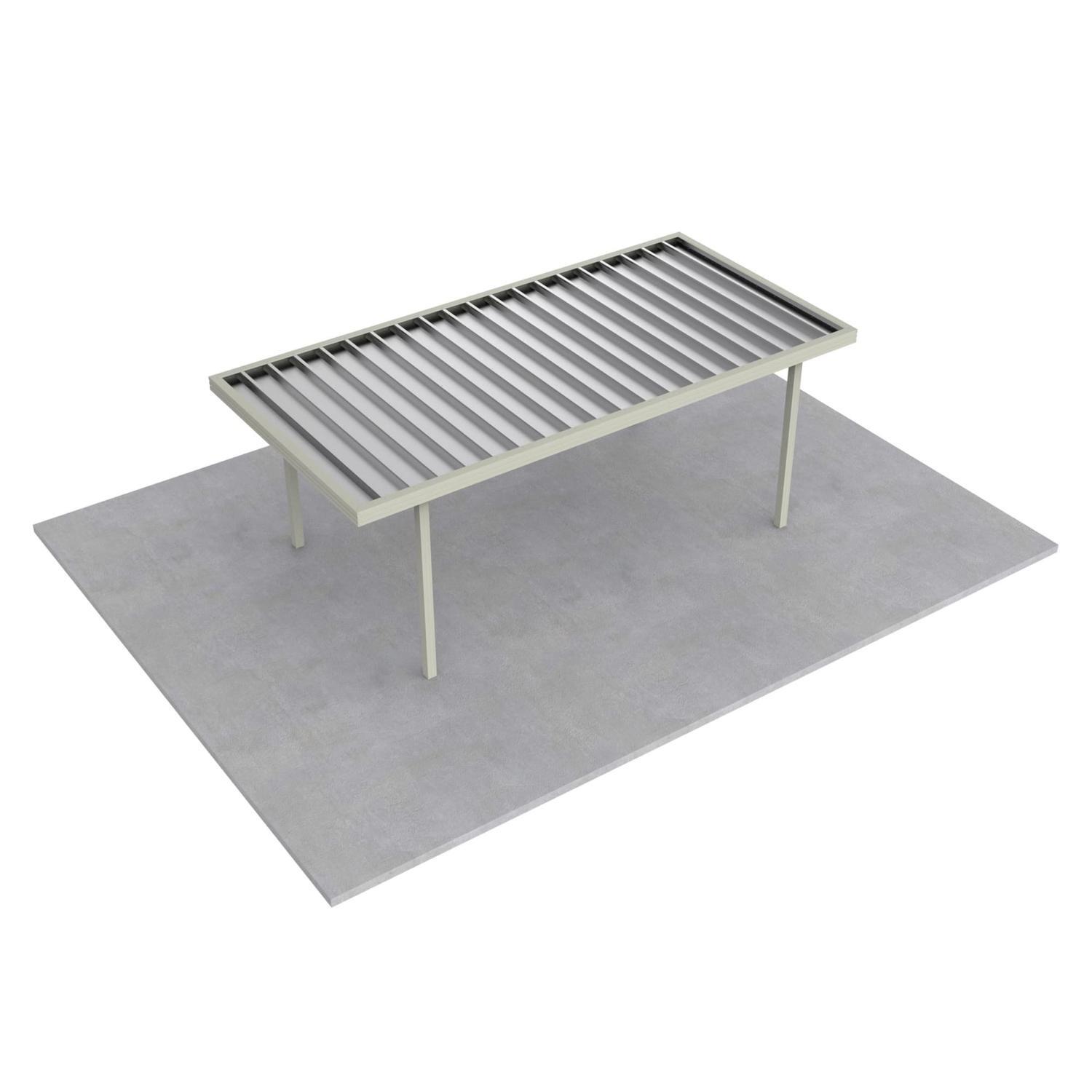 Single Carport L: 6050mm, W:3000mm, H:2100mm Titania
