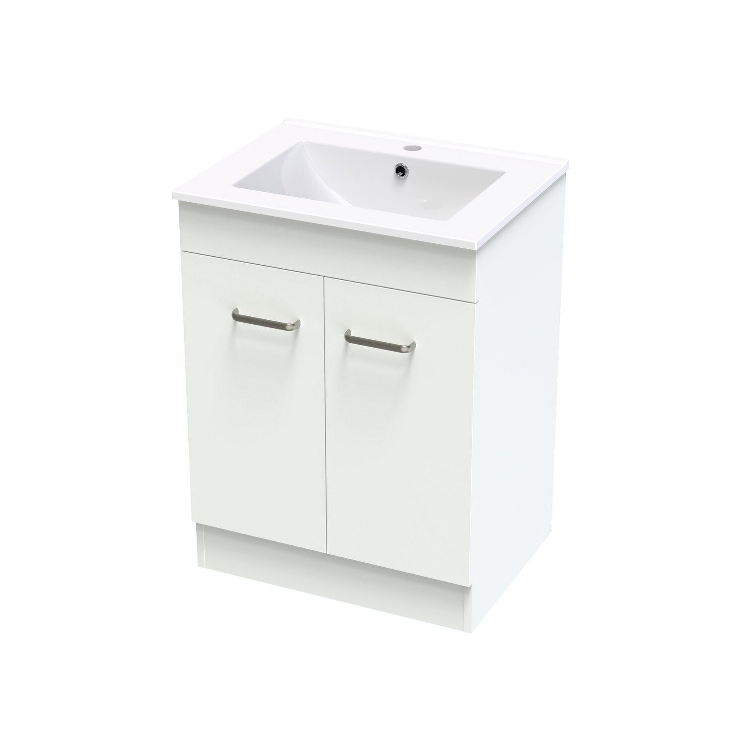 Pacific 600 Door Only Floor White Melamine