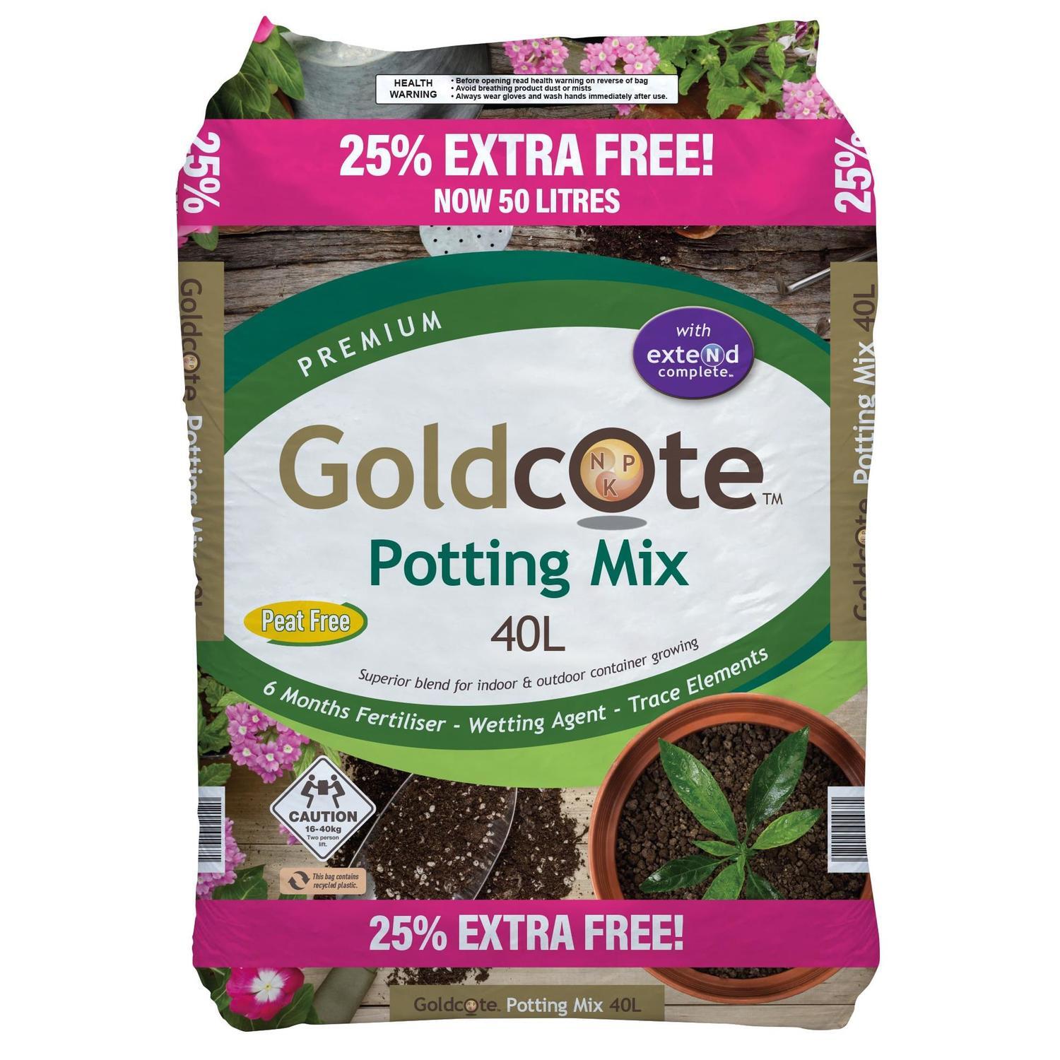 Goldcote Premium Potting Mix Plus 25% Extra Free