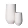 Round Terrazzo Vase Pot L White