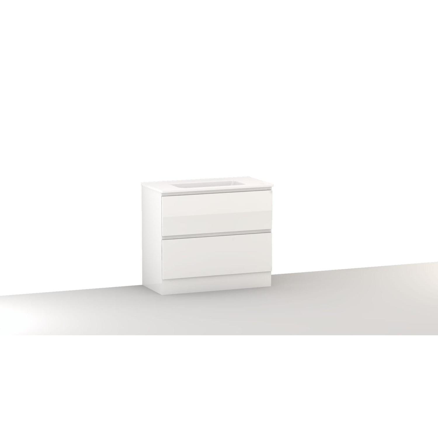 Vanity Combo Floor Standing 750mm Handleless Arctic White