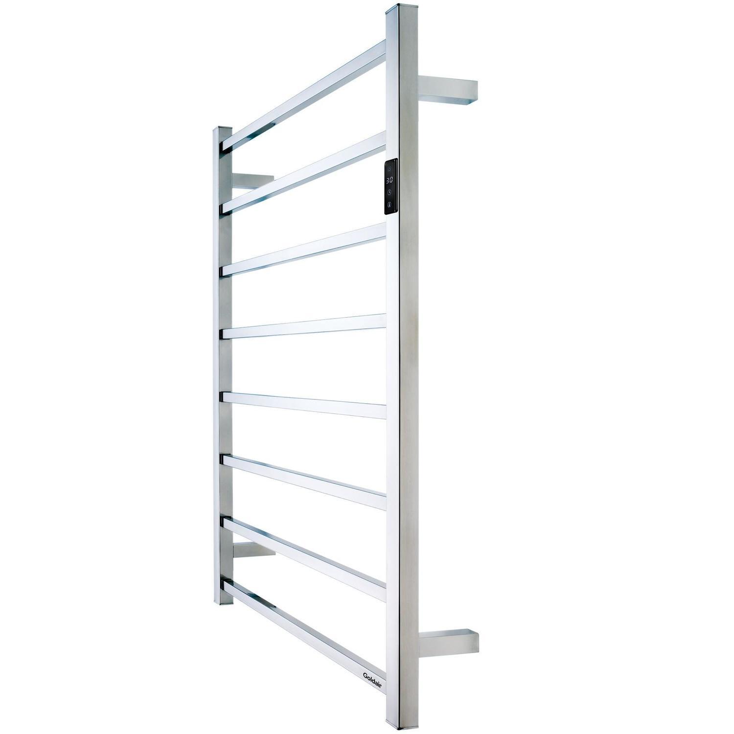 8 Bar Heated Towel Rail Chrome