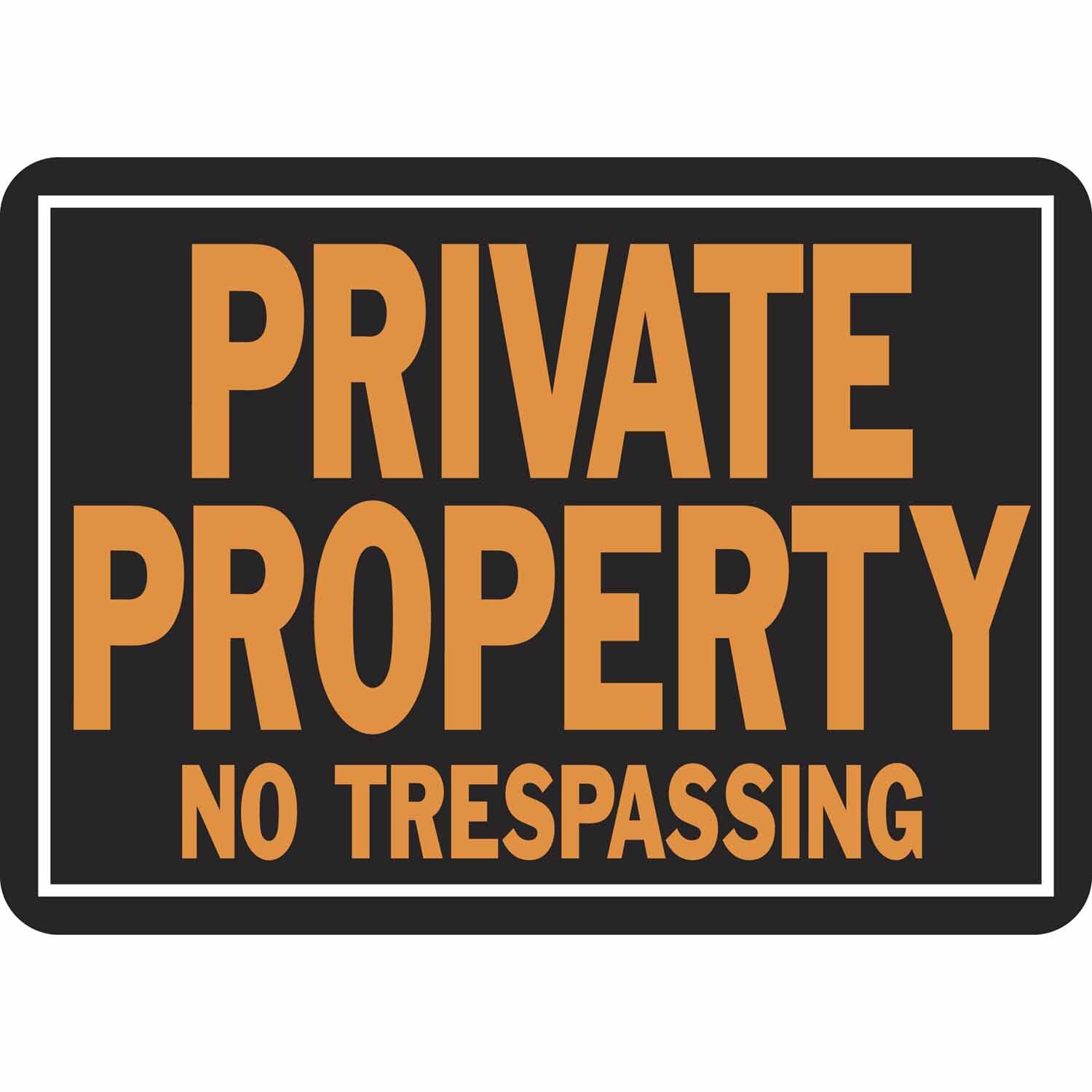 Private Property No Trespassing Sign – 10x14 Inch Reflective Aluminum Warning Sign For Outdoor Use
