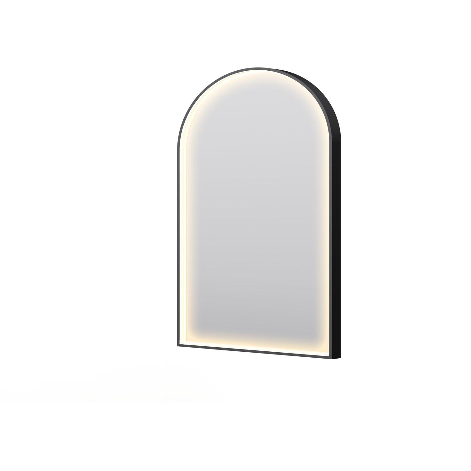 Eclipse LED Arch Mirror with Demister 900x500mm Black