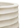 Tall Round Ribbed Resin Pot S Cream