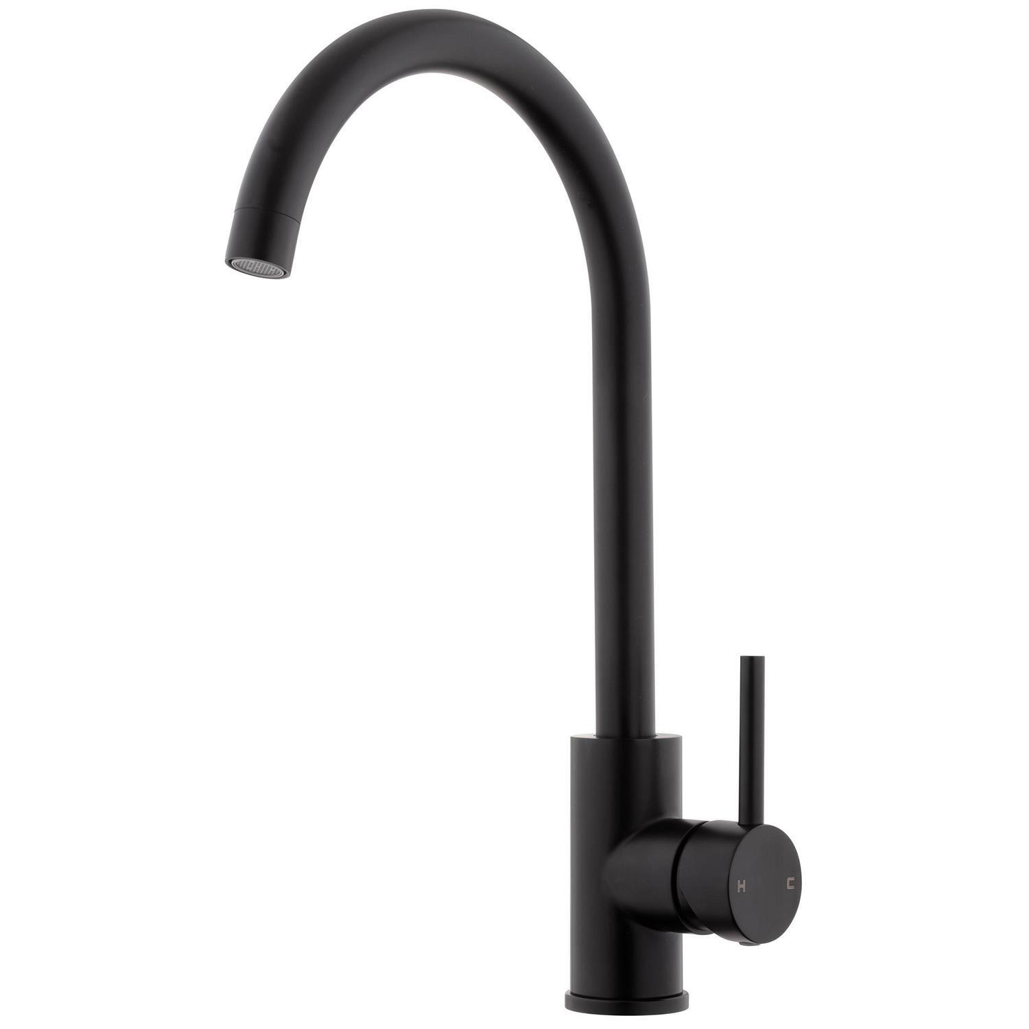Gooseneck Sink Mixer  Matte Black