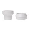 Curve Leaf and Debris Downpipe Adaptor Set 65mm White