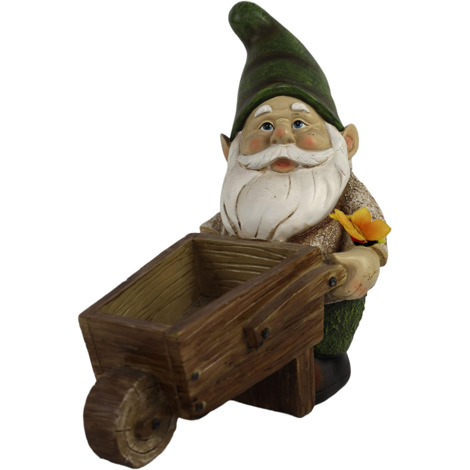 Garden Gnome with Wheelbarrow