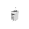 Single Cupboard Laundry Tub with Internal Shelf & Floor 555mm White