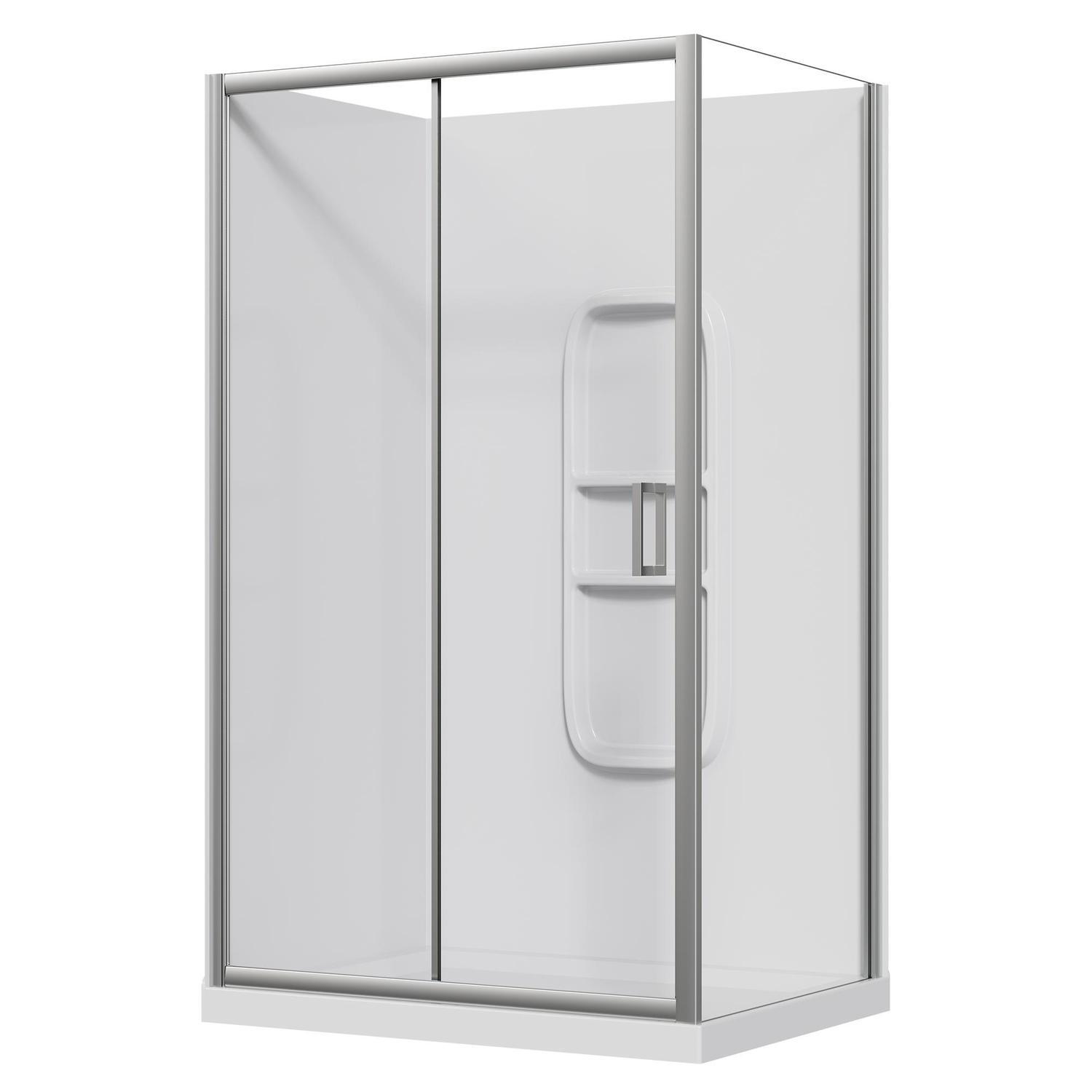 Slider Side Mould Acrylic Shower LH 1200 x 900 x 2015mm Chrome