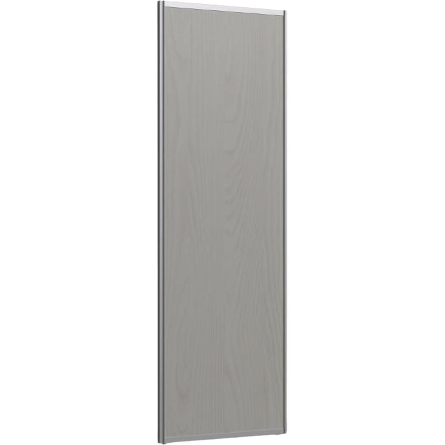 Sliding Wardrobe Door (Aluminium Frame) H: 2000mm, W: 600mm Washed Oak