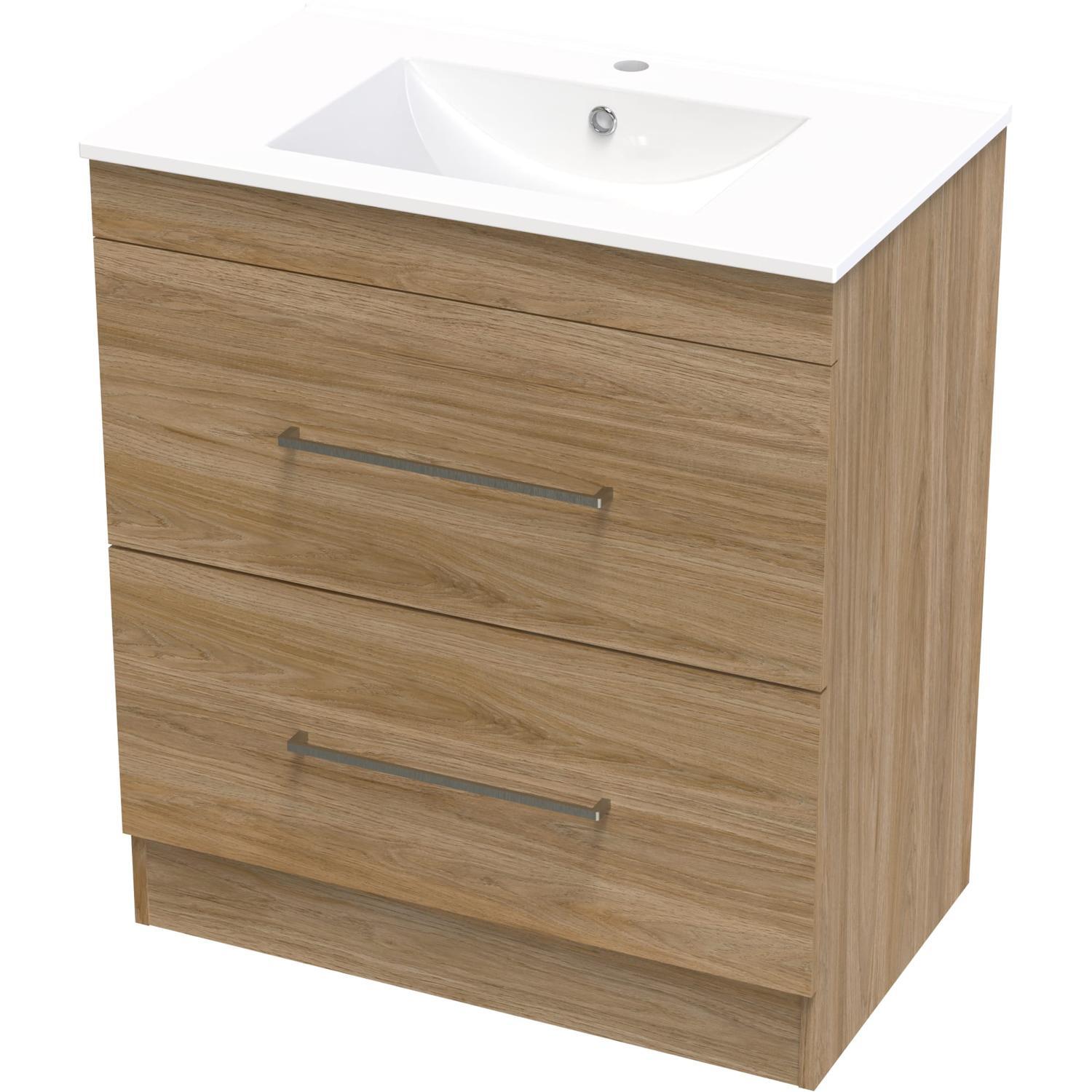 Cashmere Double Drawer Floorstanding Vanity