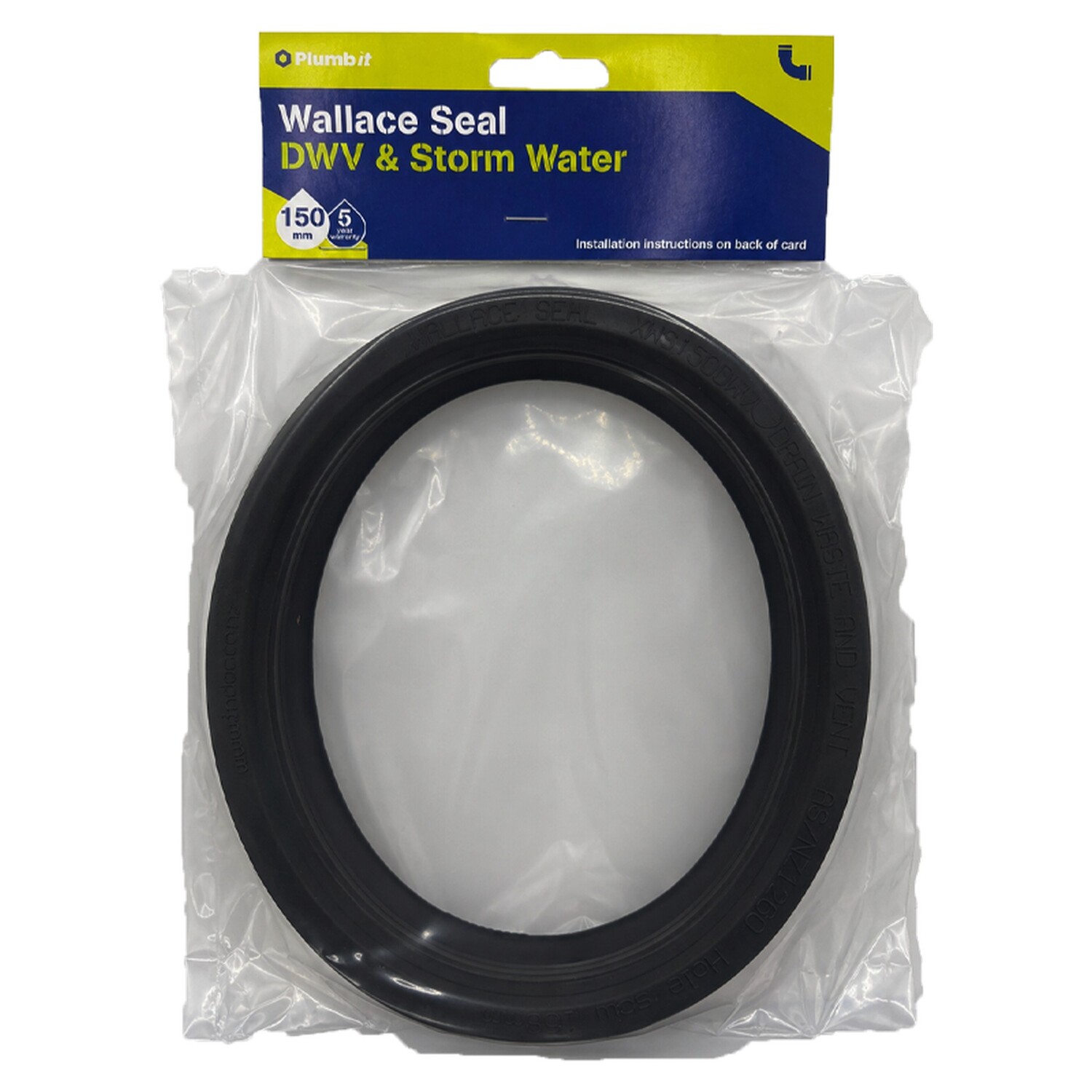 DWV and Storm Water Wallace Seal 150mm Black