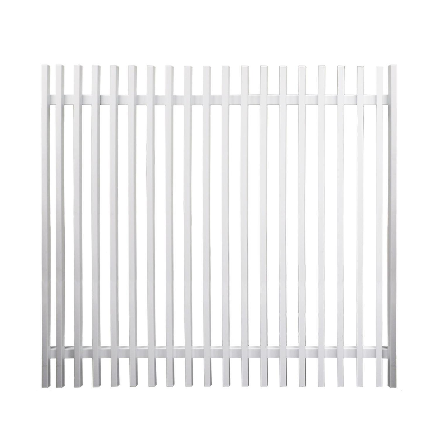 Aluminium Batten Driveway Gate H:1500mm x W:1470mm x D:65mm White