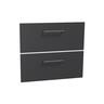Floor Standing Vanity Cabinet Drawer Front Set 750mm Matte Black