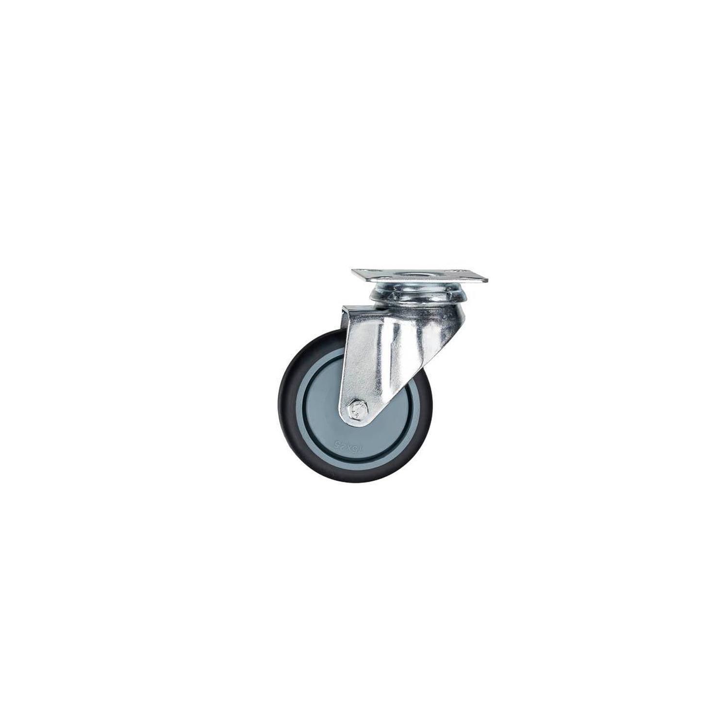 Rubber Swivel Castor  75mm Grey