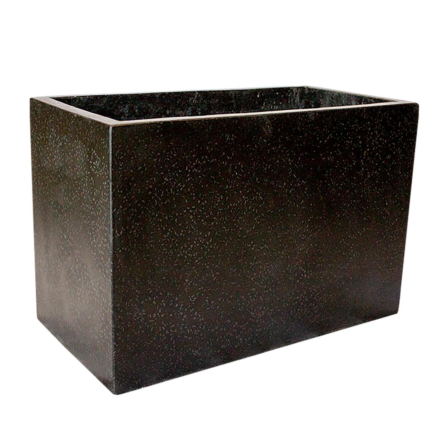 Terrazzo Trough Pot L Black