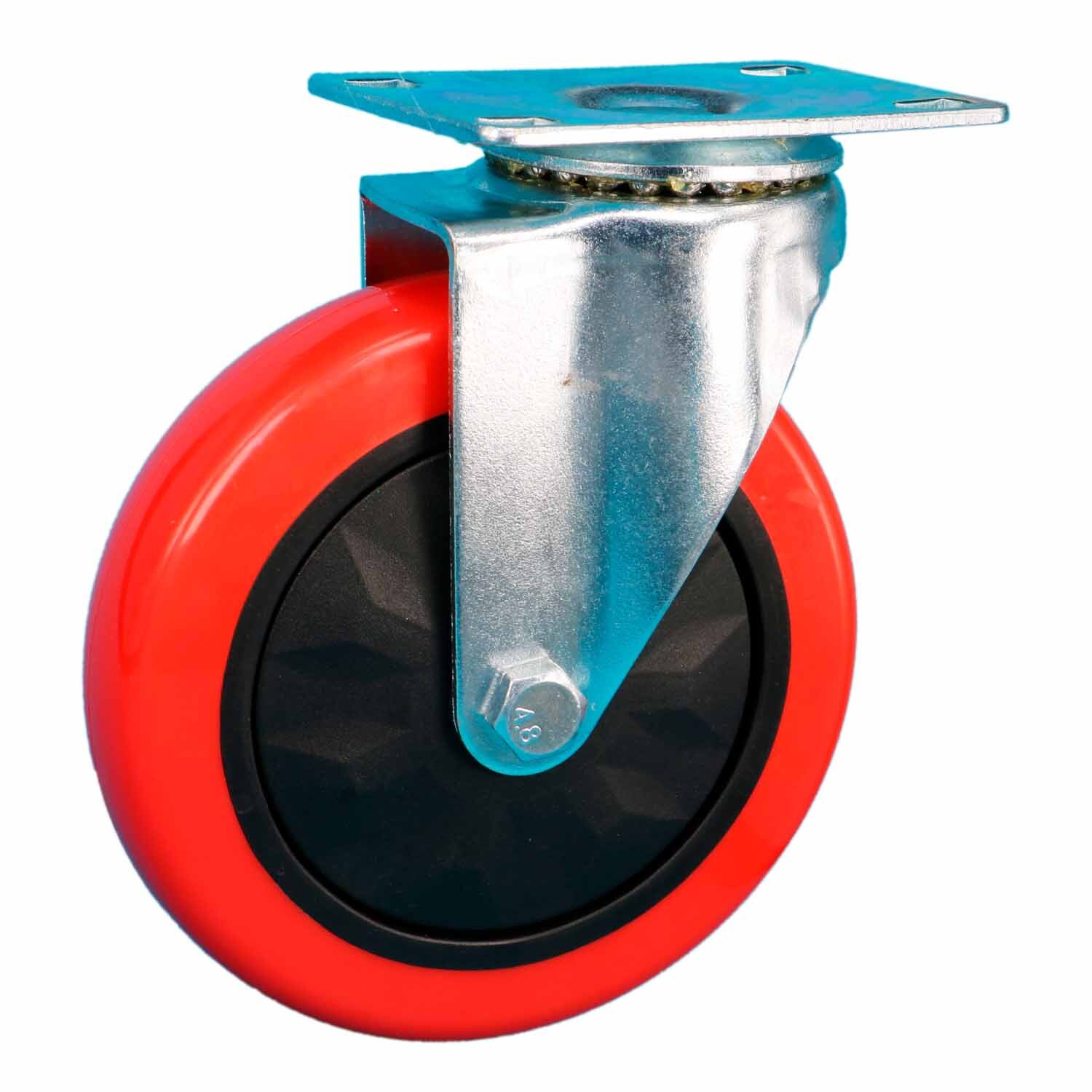Red Urethane Swivel Castor