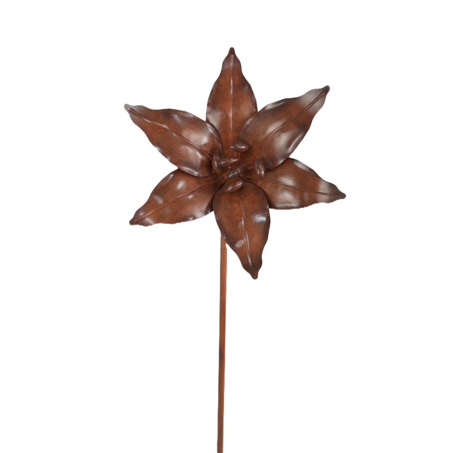 Metal Rustic Flower on Stake