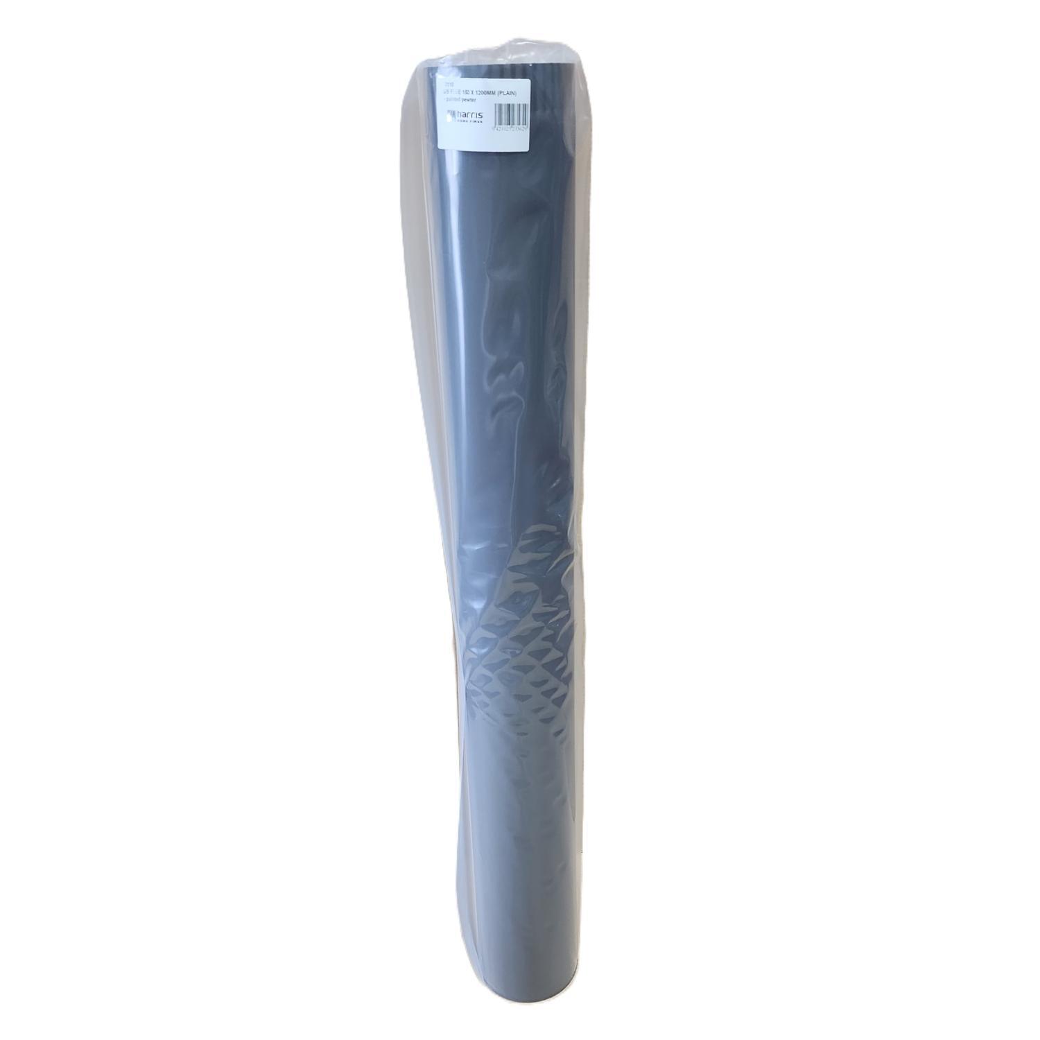 Stainless Steel Flue Plain 150x1200mm Pewter