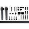 Side Mounted Barn Door Hardware Kit 2m Black