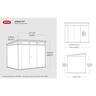 Shed H:2260mm, W:2790mm, D:2180mm Deco Grey
