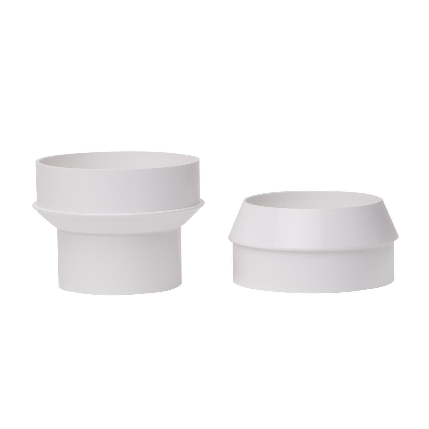 Curve Leaf and Debris Downpipe Adaptor Set 65mm White
