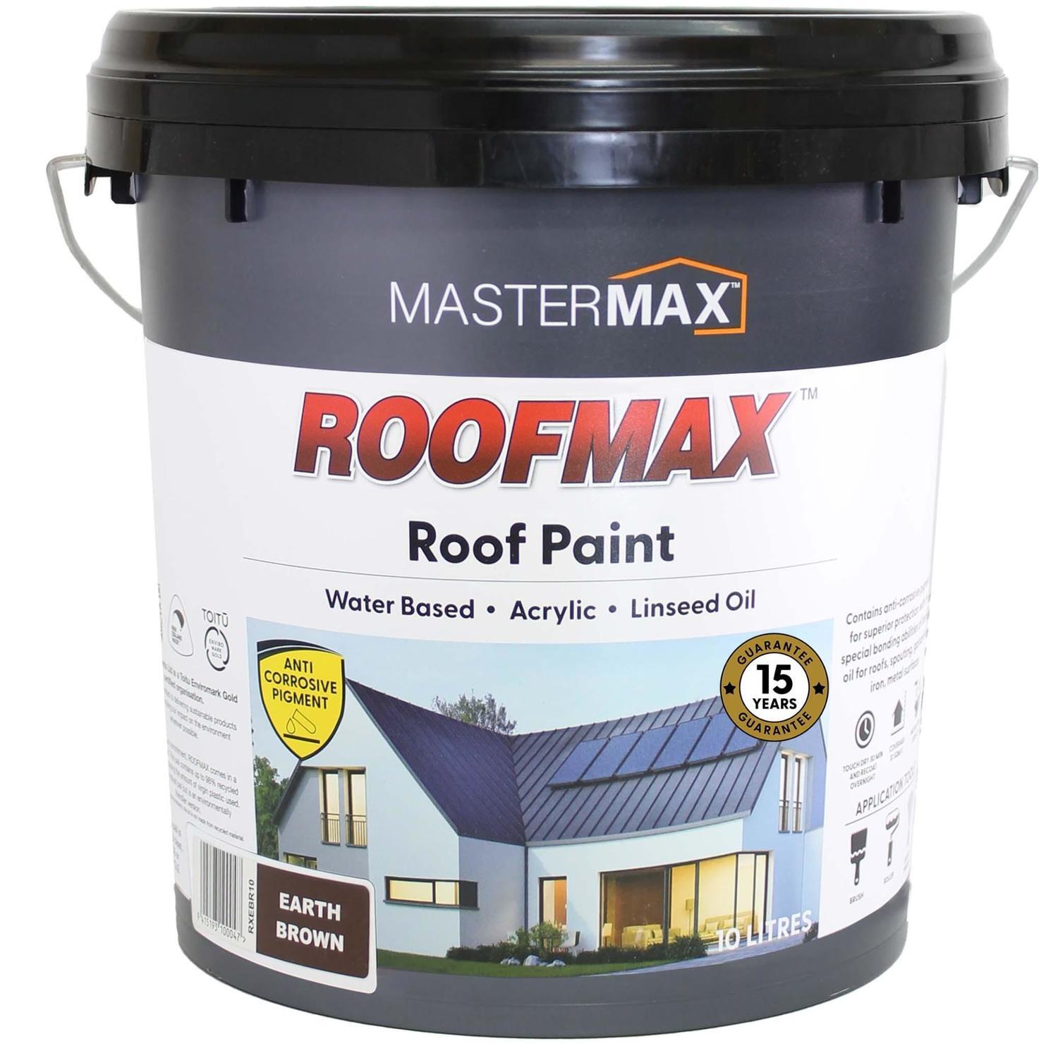 Roof Paint Anti Corrosive and Linseed Oil 10L Earth Brown