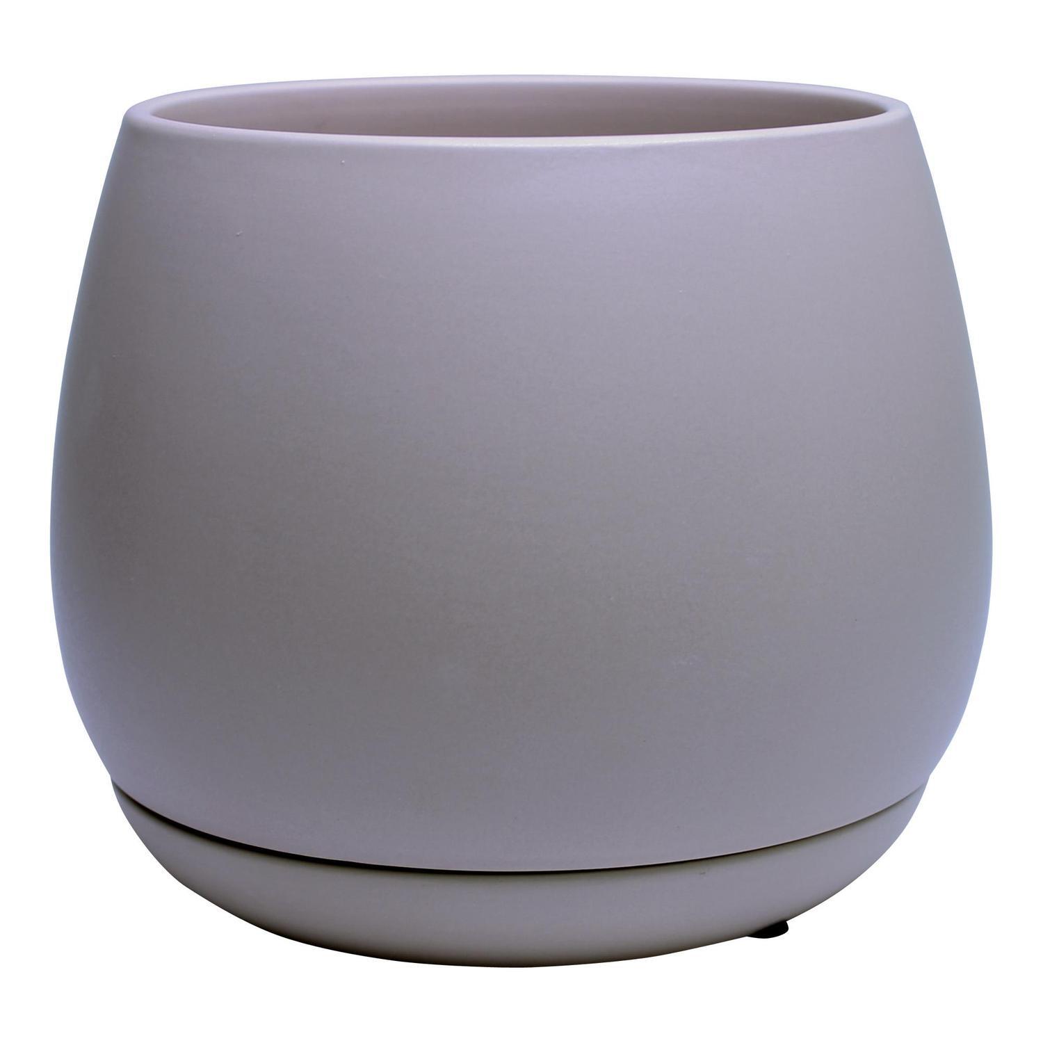Indoor Addie Pot and Saucer 16cm Grey