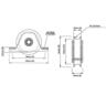88mm Recess Mount Sliding Gate Track Castor