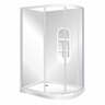 Round Shower Moulded Wall Left Hand
