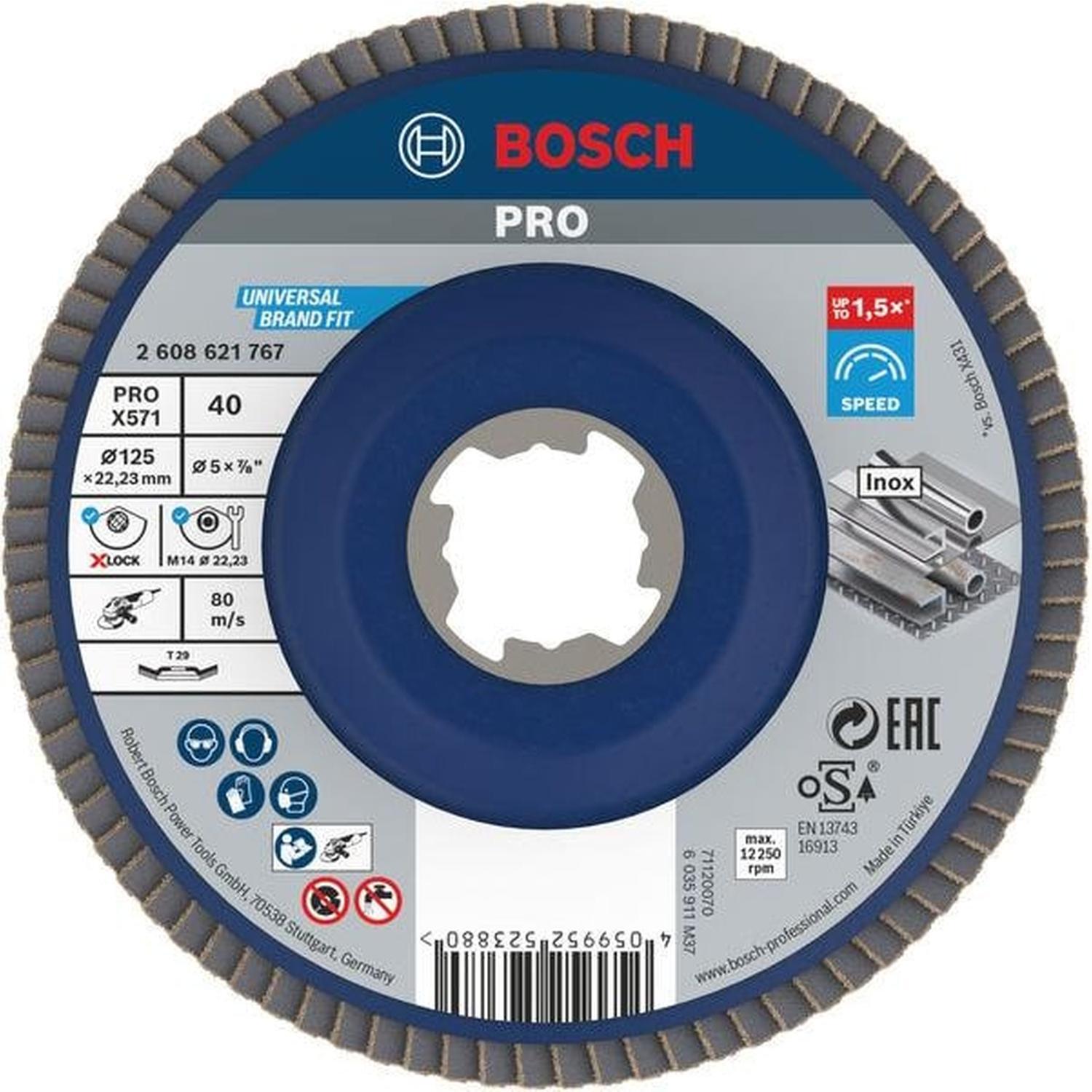 X-Lock 125mm 40-Grit Zirconia Angled Flap Disc