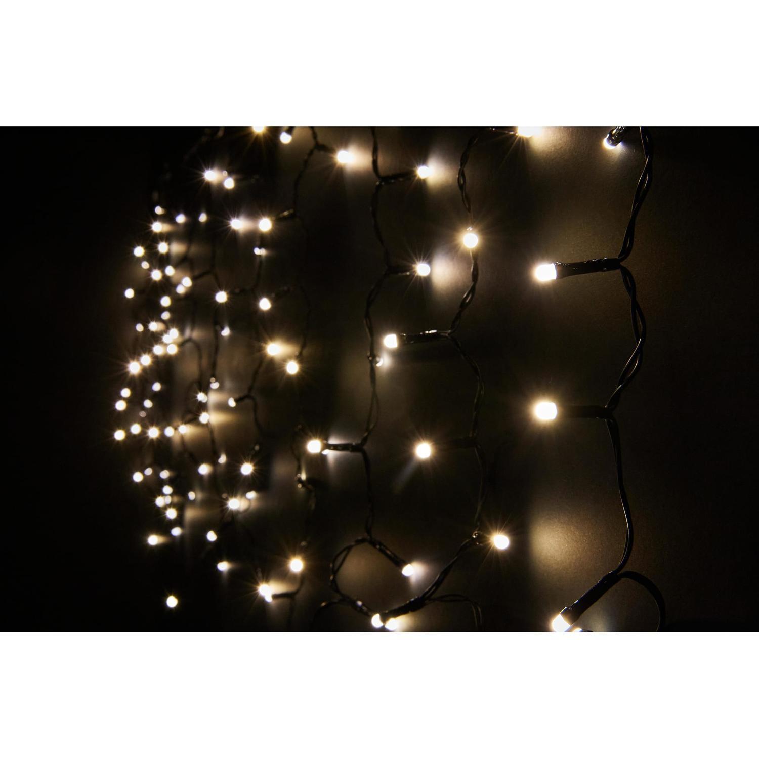 Curtain Light Lighted wire length: 2.1m / Solar Panel Warm White and Multi Colour