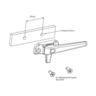 Window Handle Low Profile Left-Hand Face Fix 80mm Black