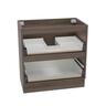 Floor Standing Vanity Cabinet 2 Drawer 750mm Charred Walnut