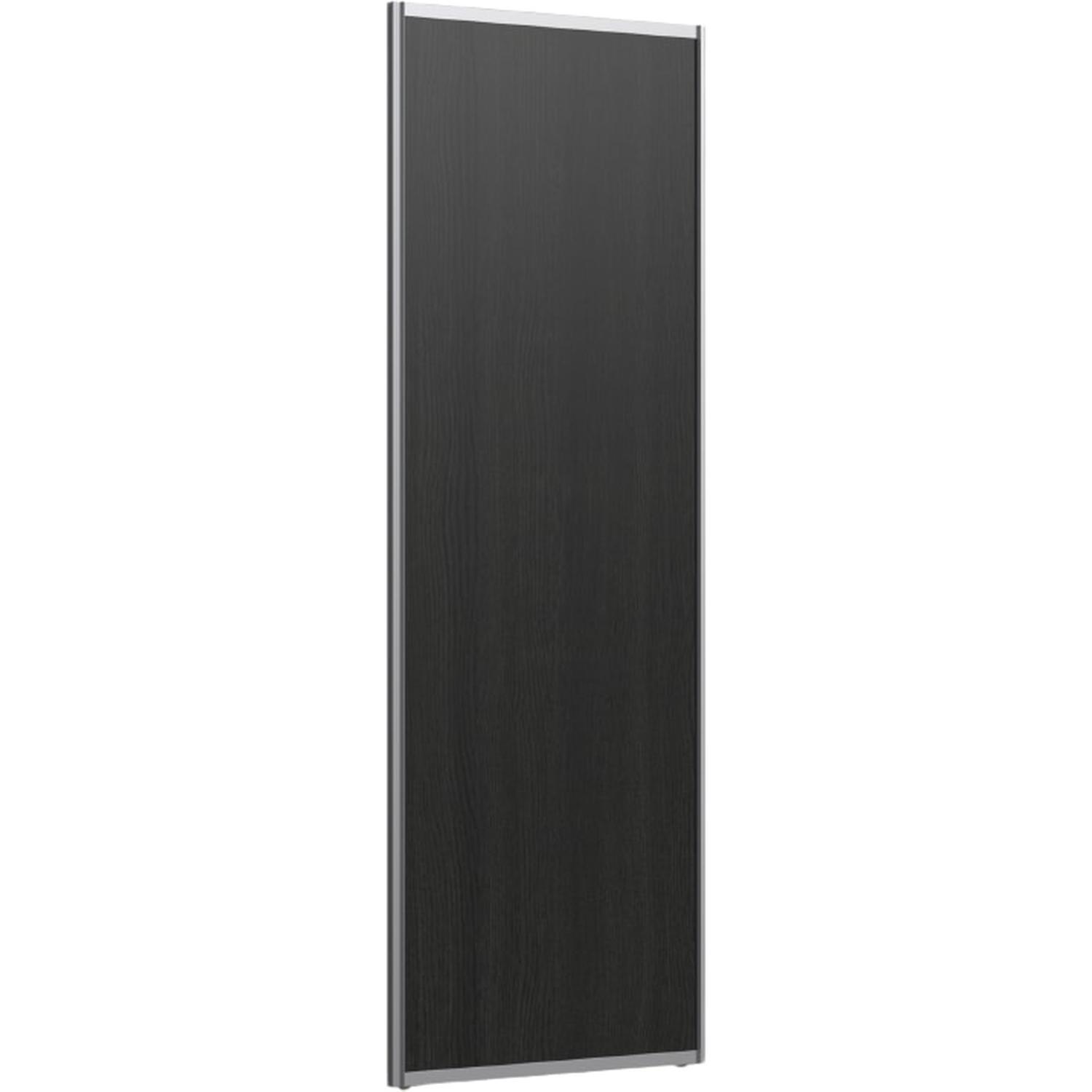 Sliding Wardrobe Door (Aluminium Frame) H: 2000mm, W: 900mm Charred Oak