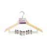 Coat Hanger Timber With Clips 4 Pack