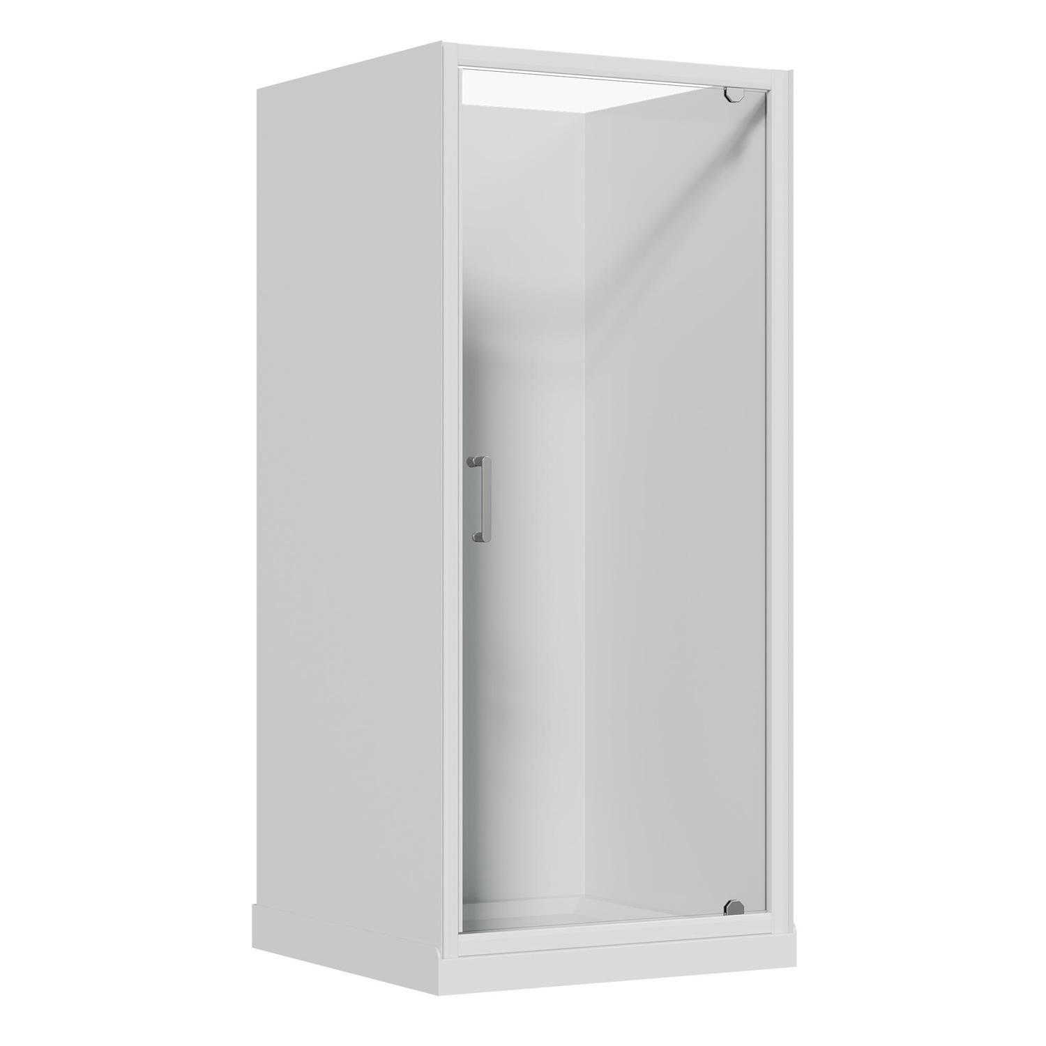 Alcove Flat Wall Acrylic Shower 900 x 900 x 1965mm White