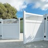 Horizon Picket Privacy Driveway Gate Right  W: 1800mm, H: 1750mm White