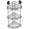 Suction Corner Shower Caddy H:520mm, W:190mm, D:190mm Black