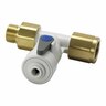 Filtration Angle Stop Valve 1/2" BSP X 1/2" BSP X 3/8" Tube Brass/White